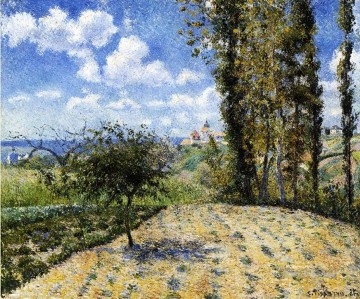 風景 Painting - 1881年春のポントワーズ刑務所方面の眺め カミーユ・ピサロの風景